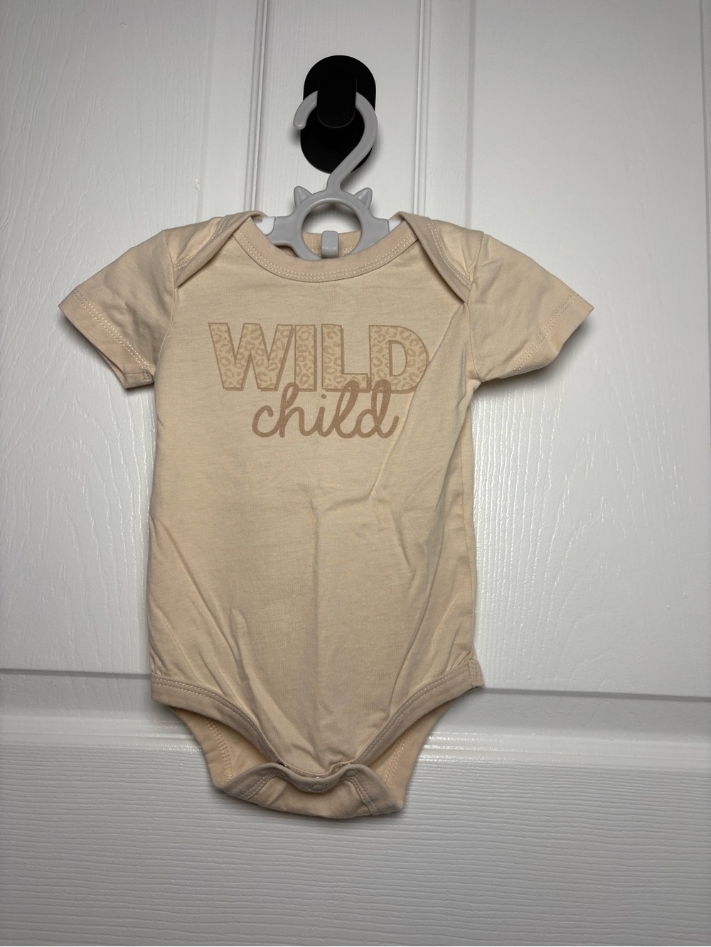 Caden Lane Wild Child Organic Cotton Bodysuit 3-6M Beige VGUC